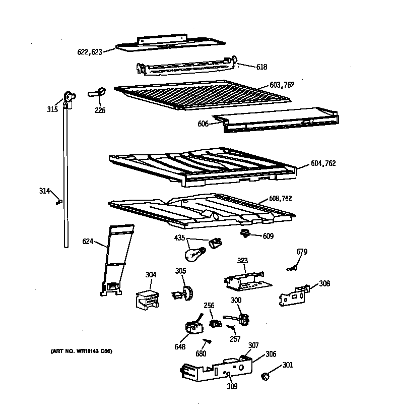 Compartment separator parts