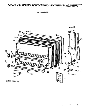Freezer door
