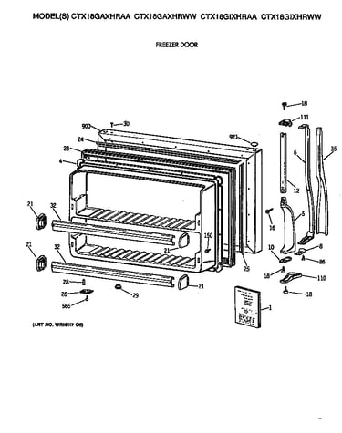 Freezer door