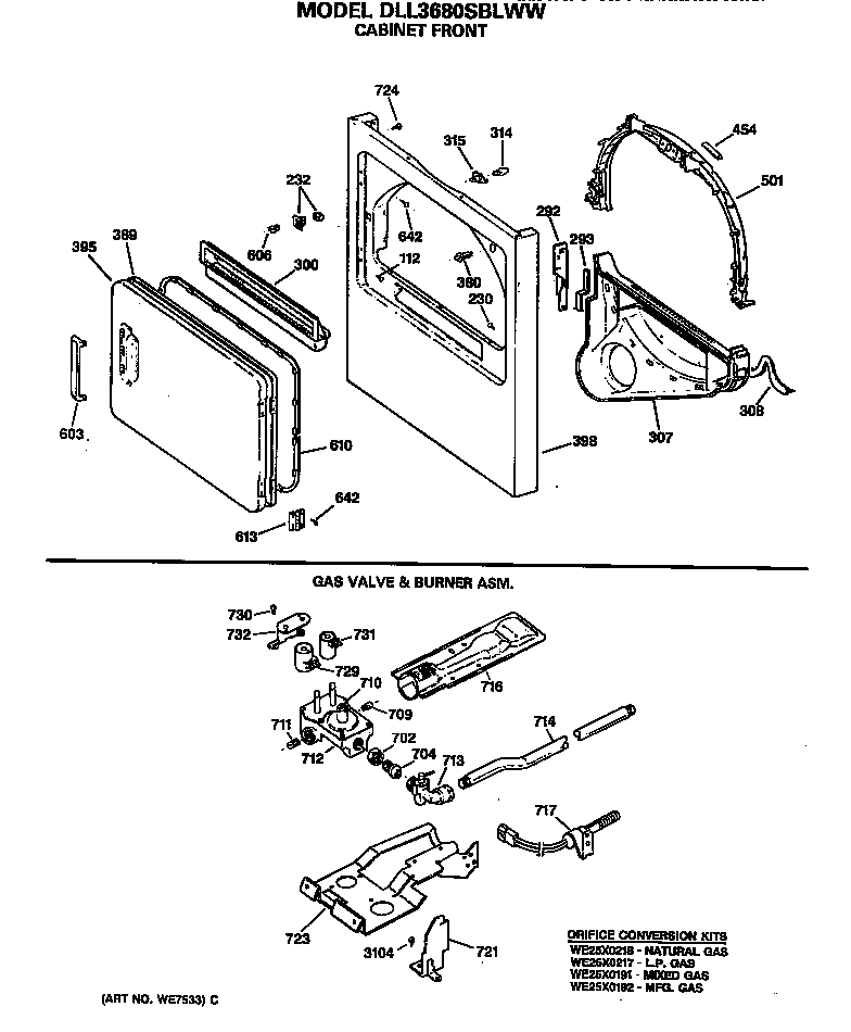 Cabinet front