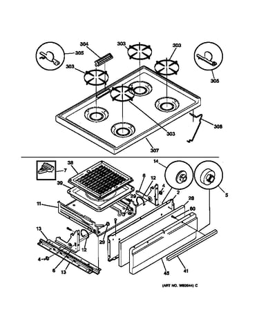 Cooktop & drawer