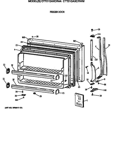 Freezer door