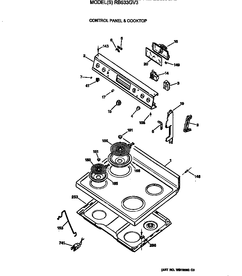 CONTROL PANEL & COOKTOP