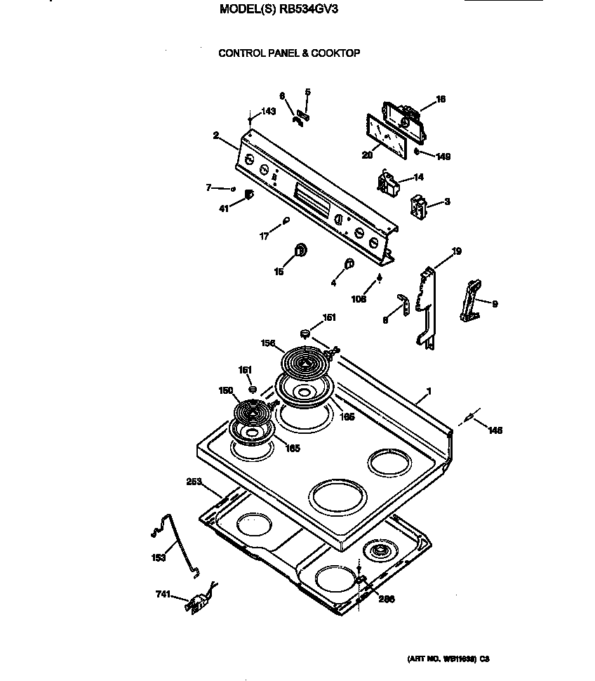 CONTROL PANEL & COOKTOP