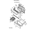 Hotpoint RB534GV3 door & drawer parts diagram