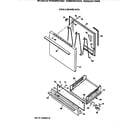 Hotpoint RGB525ET2WW door & drawer parts diagram