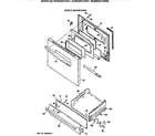 Hotpoint RGB533ET2WW door & drawer parts diagram