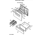 Hotpoint RB536V1 door & drawer parts diagram