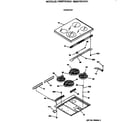 Hotpoint RB557GV2AD cooktop diagram