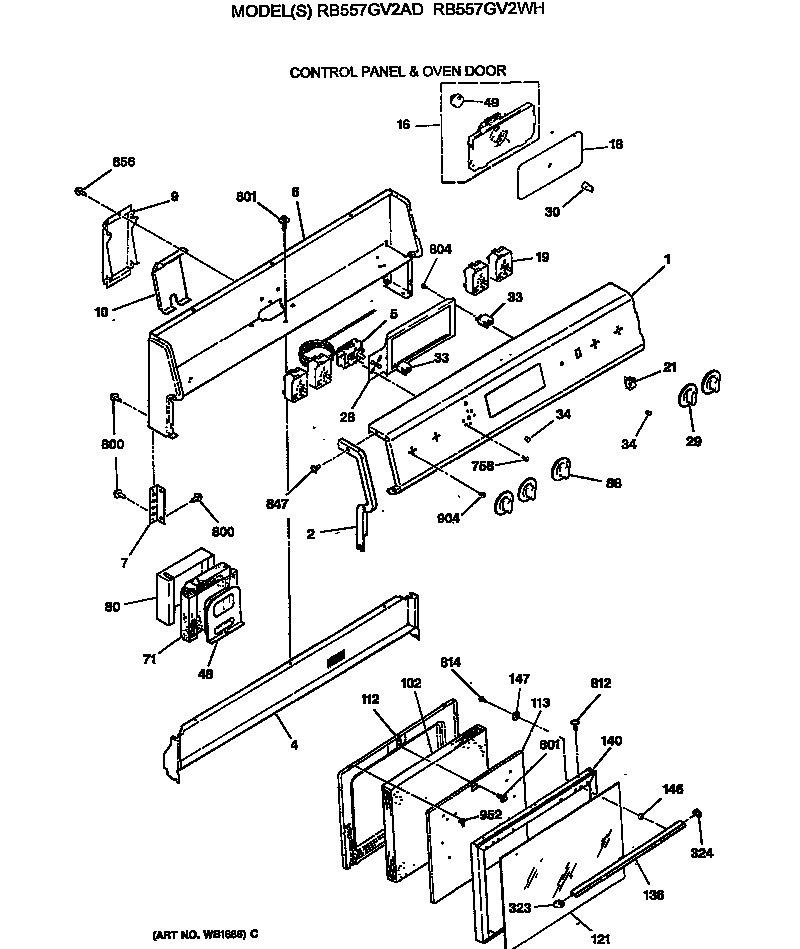 CONTROL PANEL & OVEN DOOR