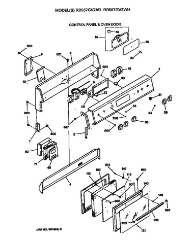 Control panel & oven door