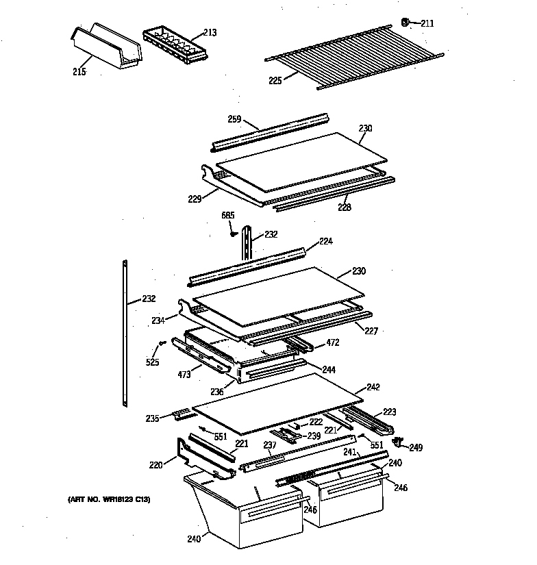 Shelf parts