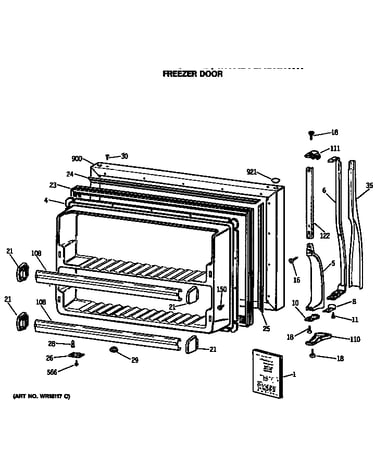 Freezer door