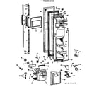 GE MSX27DRSBAD freezer door diagram