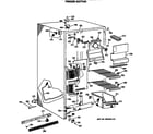 GE MSG22GASCWH freezer section diagram