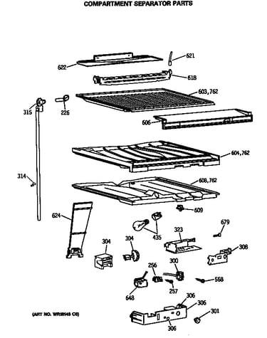 Compartment separator parts