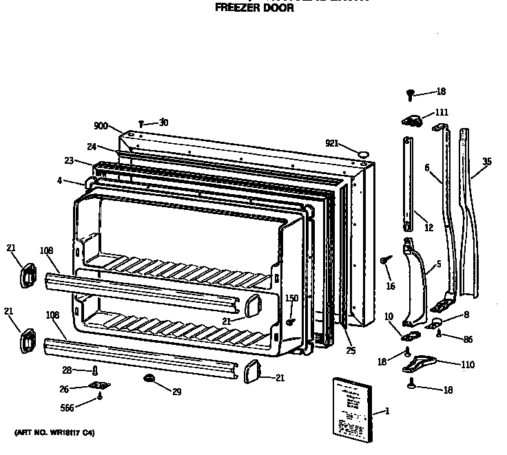 Freezer door
