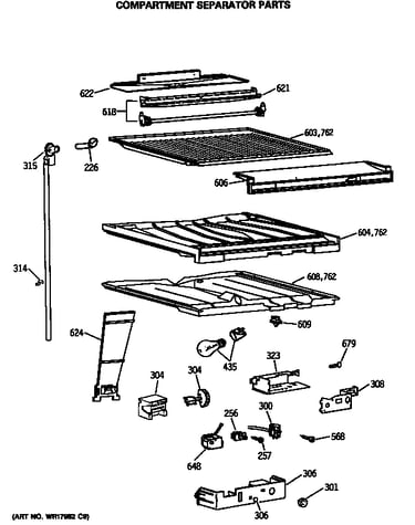 Compartment separator parts