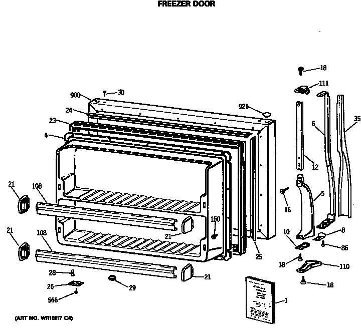 Freezer door