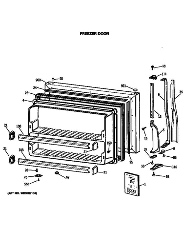 Freezer door
