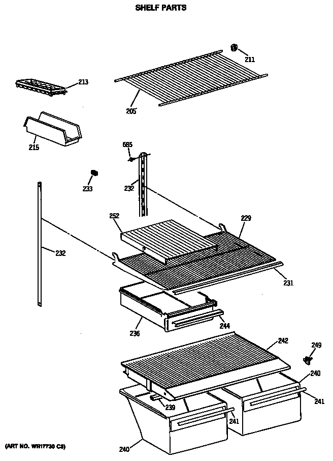 Shelf parts