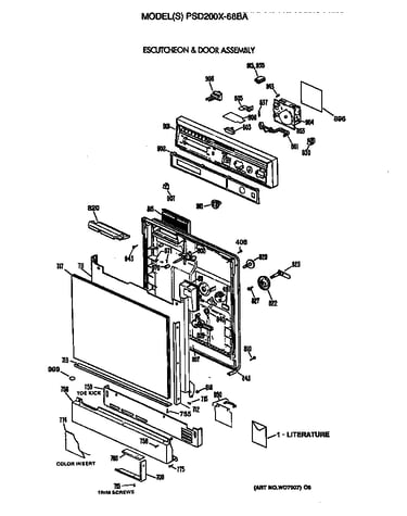 Escutcheon & door assembly