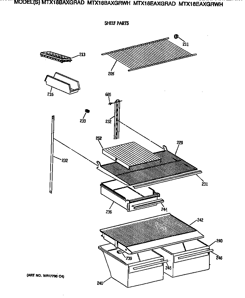 Shelf parts