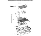 GE MTX21BAXCRAD shelf parts diagram