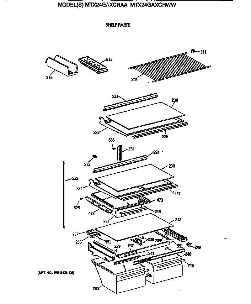 Shelf parts