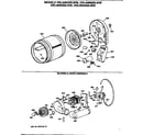 GE DRL4680SBLWW blower & drive assembly diagram