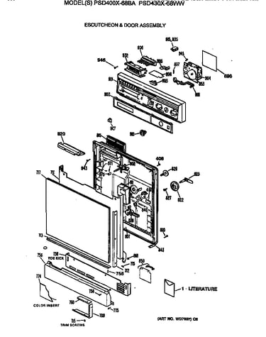 Escutcheon & door assembly