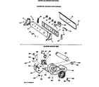 GE BWXR473ET0WW backsplash, blower & drive assembly diagram