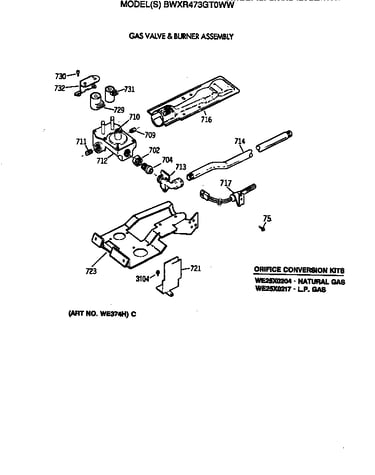 Gas valve & burner assembly
