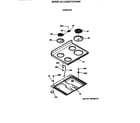 GE LEB327GT3WW cooktop diagram