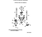 GE YBXR1060T2WW suspension, pump & drive components diagram