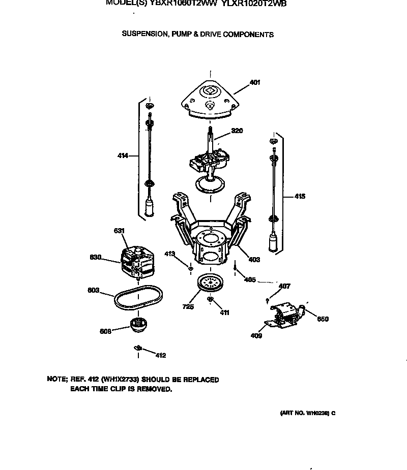 Suspension, pump & drive components