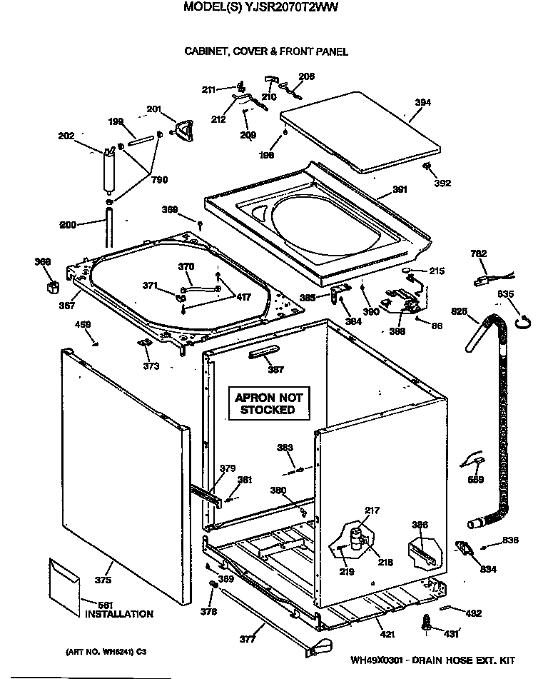 Cabinet, cover & front panel