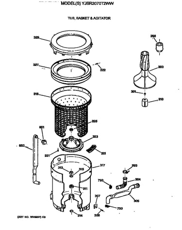 Tub, basket & agitator