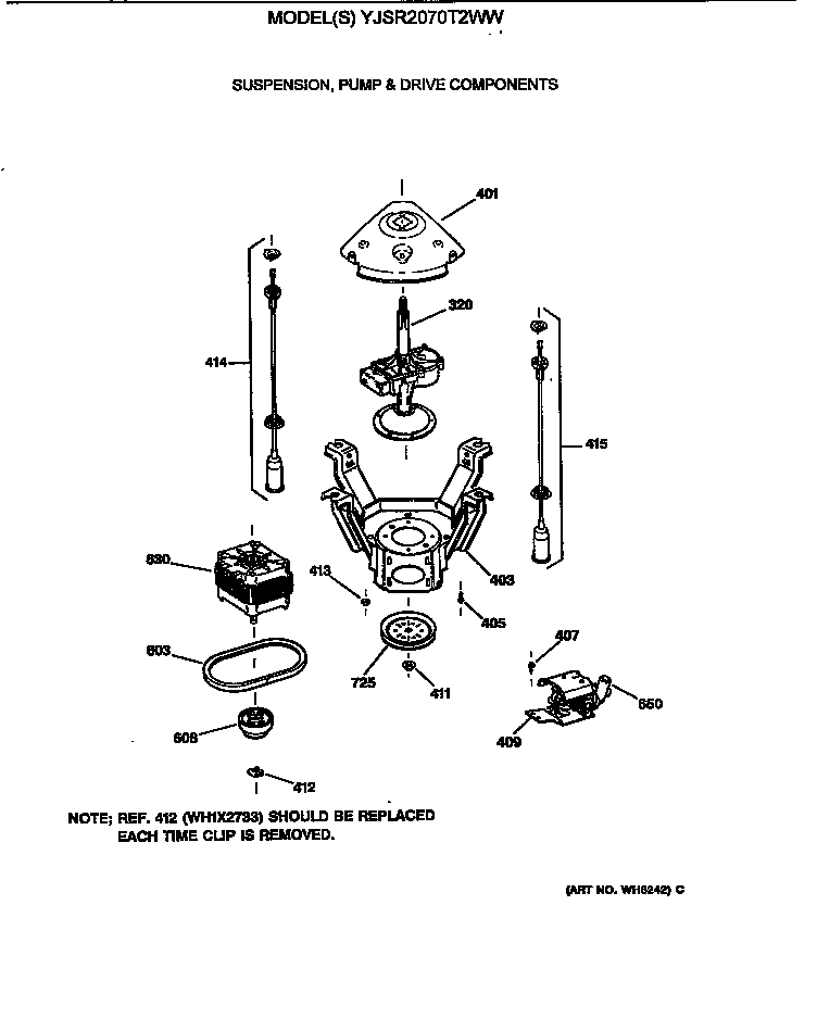 Suspension, pump & drive components