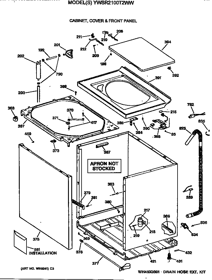 Cabinet, cover & front panel
