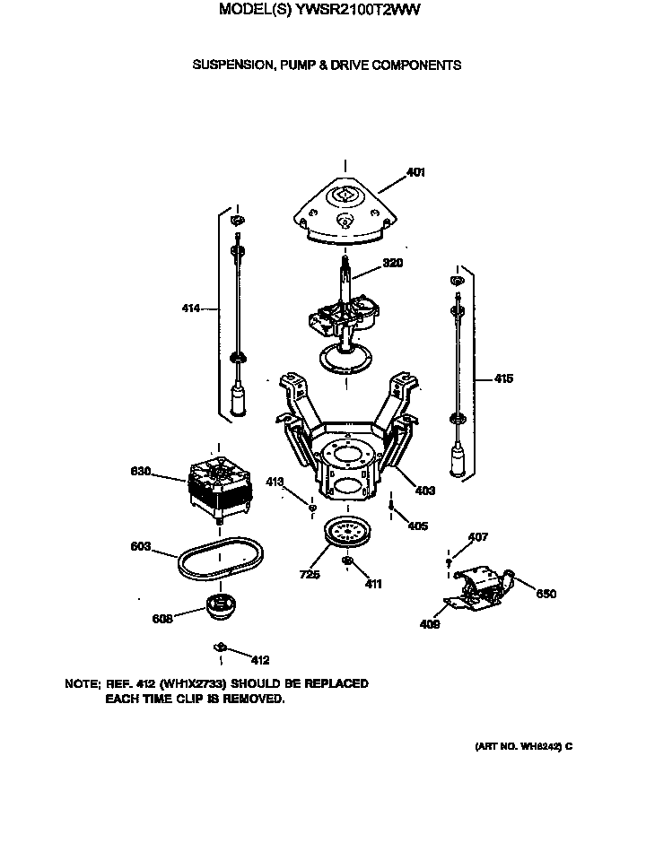 Suspension, pump & drive components