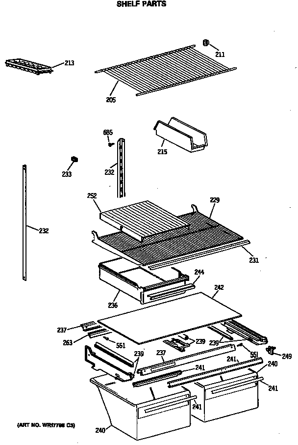 Shelf parts