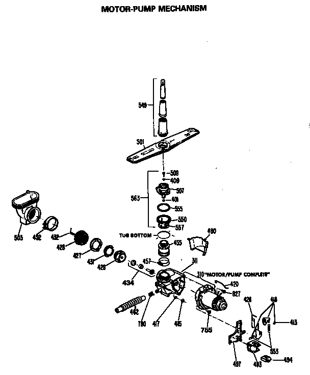 Motor-pump mechanism
