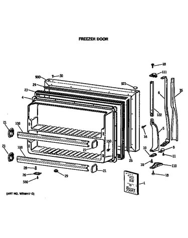 Freezer door