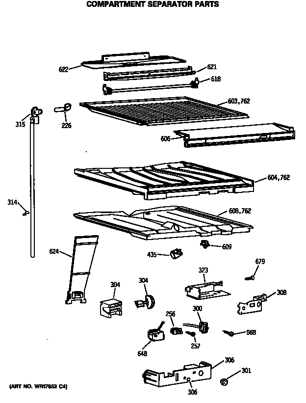 COMPARTMENT SEPARATOR PARTS