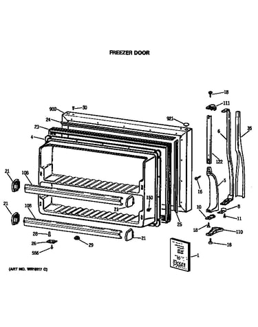 Freezer door