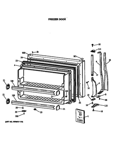 Freezer door