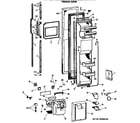 GE MSX27DRTAAA freezer door diagram