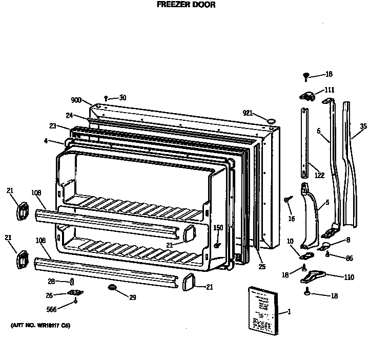 FREEZER DOOR