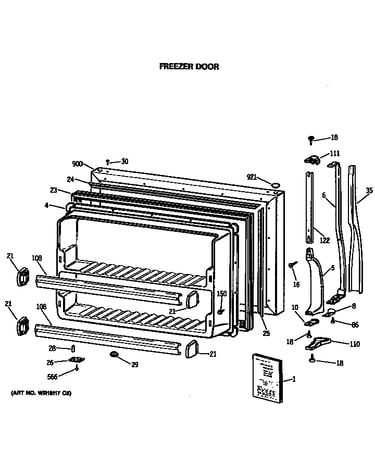 Freezer door